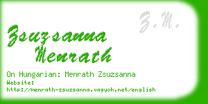 zsuzsanna menrath business card